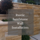 Rustic Sandstone Wall Installation in Riyadh banner
